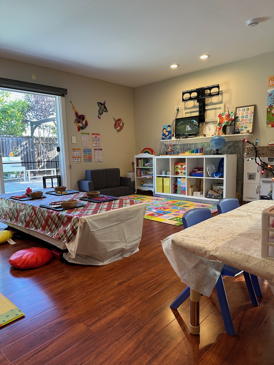 Get Together Preschool classroom with activity tables and learning materials